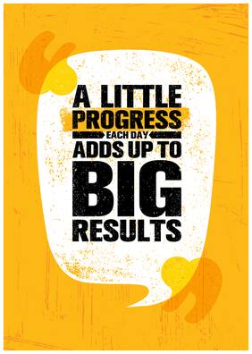 5 Ace A Little Progress Wall Sticker Paper Poster