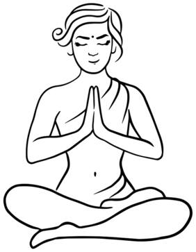 5 Ace A Woman Sitting And Do Yoga Wall Sticker Paper Poster