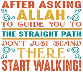 5 Ace After Asking Allah Wall Sticker Paper Poster