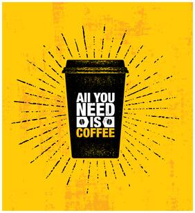 5 Ace All You Need Is Coffee Motivational,Office Quotes Inspirational Paper Poster
