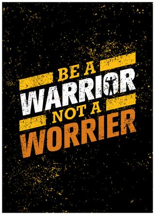 5 Ace Be A Warrior Quotation Wall Sticker Paper Poster Quotation Assorted Paper Set Of 1