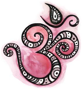 5 Ace Beautiful Om Wall Sticker Paper Poster