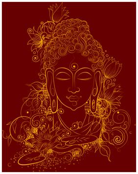 5 Ace Buddha Wall Sticker Paper Poster