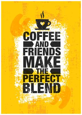 5 Ace Coffee And Friends Make Wall Sticker Paper Poster