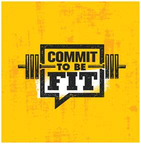 5 Ace Commit To Be Fit Wall Sticker Paper Poster