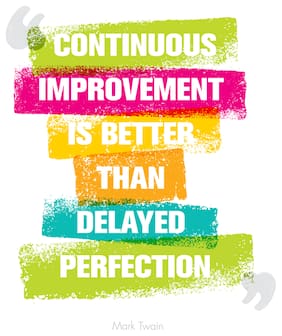 5 Ace Continuous Improvement Motivational,Office Quotes Inspirational Paper Poster