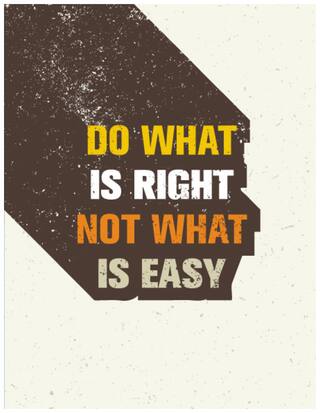 5 Ace Do What Is Right Not Paper Poster