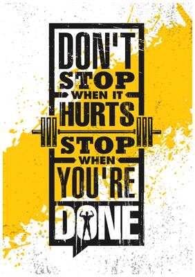 5 Ace Don'T Stop When It Hurts Stop Wall Sticker Paper Poster