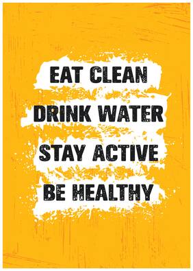5 Ace Eat Clean Wall Sticker Paper Poster
