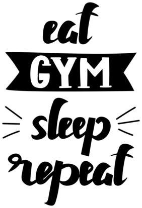 5 Ace Eat Gym Wall Sticker Paper Poster