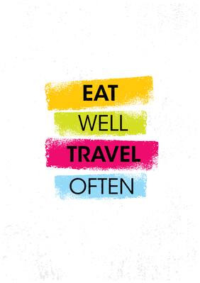 5 Ace Eat Well Travel Wall Sticker Paper Poster