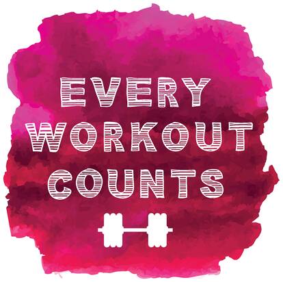 5 Ace Every Workout Coumts Wall Poster