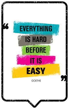 5 Ace Everything Is Hard Before Motivational,Office Quotes Inspirational Paper Poster