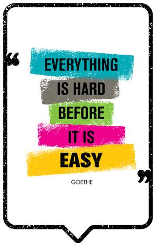 5 Ace Everything Is Hard Before Motivational,Office Quotes Inspirational Paper Poster