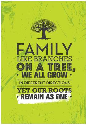 5 Ace Family Like Branches On A Tree Wall Sticker Paper Poster