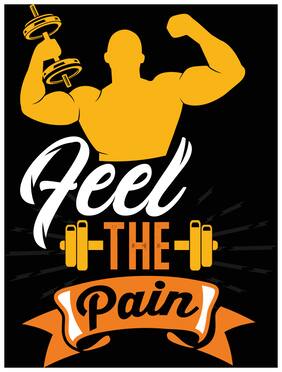5 Ace Feel The Pain Quotation Wall Sticker Paper Poster Quotation Assorted Paper Set Of 1