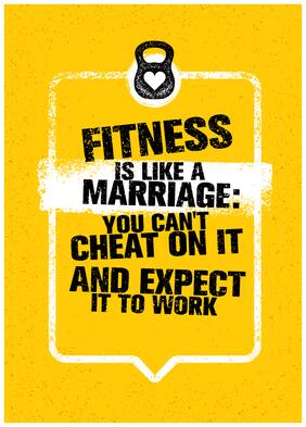 5 Ace Fitness Is Like A Marriage Wall Sticker Paper Poster