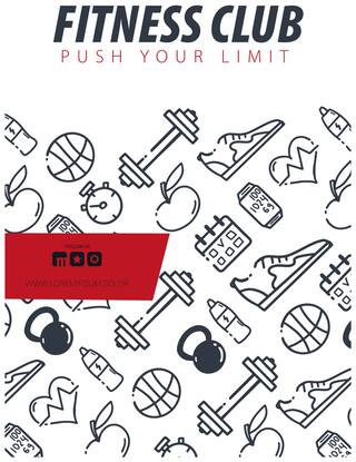 5 Ace Fitness Club Wall Sticker Paper Poster