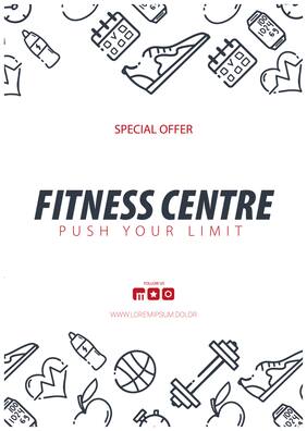 5 Ace Fitness Center Wall Sticker Paper Poster