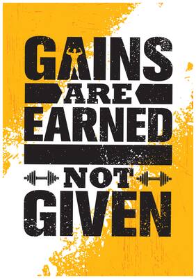 5 Ace Gains Are Earned Wall Sticker Paper Poster