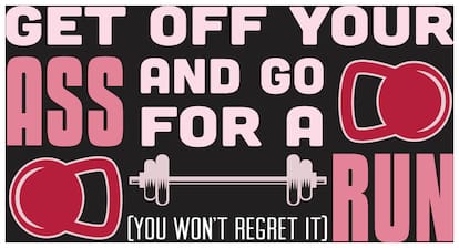 5 Ace Get Off Your Ass Wall Sticker Paper Poster