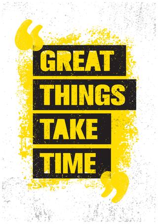 5 Ace Great Things Take Time Wall Sticker Paper Poster