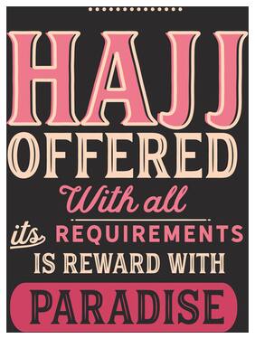 5 Ace Hajj Offered With Wall Sticker Paper Poster