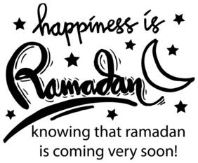 5 Ace Happiness Is Ramadan Wall Sticker Paper Poster