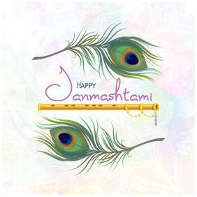 5 Ace Happy Janmashtami Wall Sticker Paper Poster