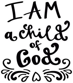 5 Ace I Am A Child Of God Black Islamic Wall Sticker Paper Poster