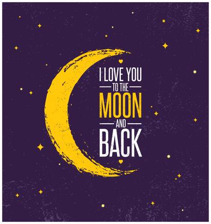 5 Ace i love you to the moon Wall Decor Poster
