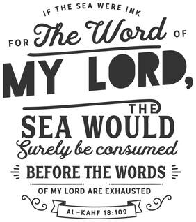 5 Ace If The Sea Were Ink For The Word Of Islamic Wall Sticker Paper Poster