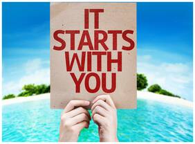 5 Ace It Starts With Quotation Wall Sticker Paper Poster Quotation Assorted Paper Set Of 1