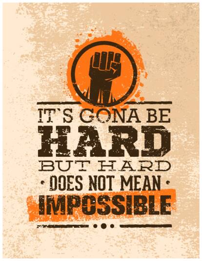 5 Ace Its Gonna Be Hard Wall Poster