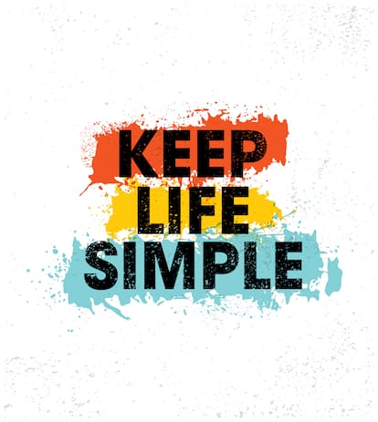 5 Ace Keep Life Simple Quote Paper Poster