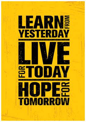 5 Ace Learn From Yesterday Live Paper Poster