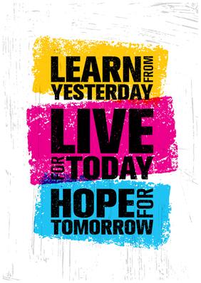 5 Ace Learn From Yesterday Live Wall Sticker Paper Poster
