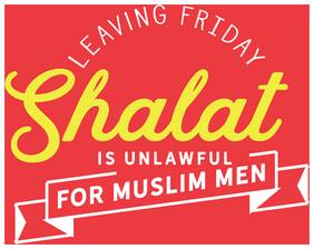 5 Ace Leaving Friday Shalat Is Unlawfull Islamic Wall Sticker Paper Poster