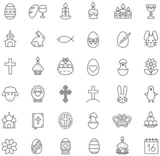Buy 5 Ace Linear Icons Set Christian Religious Sticker Wall Poster