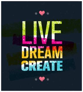 5 Ace Live Dream Create Motivational,Office Quotes Inspirational Paper Poster