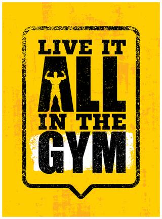 5 Ace Live It All In The Gym Paper Poster