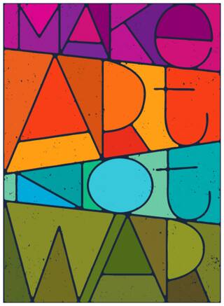 5 Ace Make Art Not Wall Sticker Paper Poster