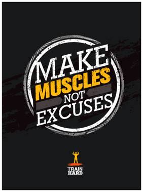 5 Ace Make Muscles Wall Sticker Paper Poster