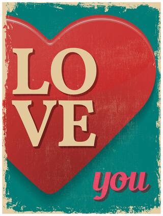 5 Ace Matte Love me wall poster