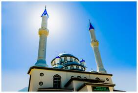 5 Ace Minaret Of A Mosque Islamic Wall Sticker Paper Poster Reglious Assorted Paper Set Of 1