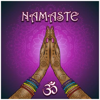 5 Ace Namaste Wall Sticker Paper Poster