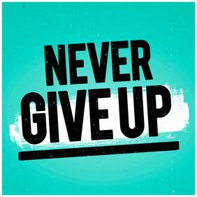 5 Ace Never Give Up Quotation Wall Sticker Paper Poster Quotation Assorted Paper Set Of 1