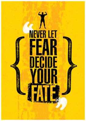 5 Ace Never Let Fear Decide Your Motivational,Office Quotes Inspirational Paper Poster
