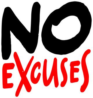 5 Ace No Excuses Wall Sticker Paper Poster