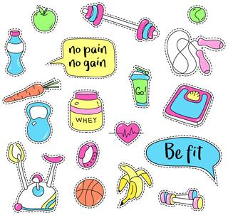 5 Ace No Pain No Gain Be Fit Quotation Wall Sticker Paper Poster Quotation Assorted Paper Set Of 1
